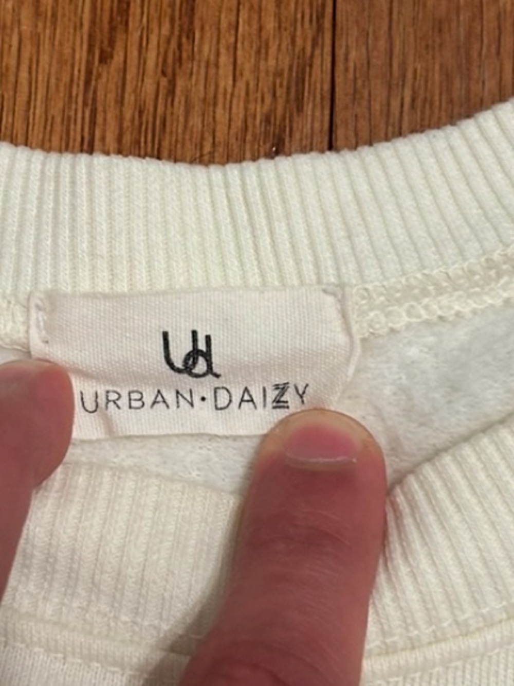 Urban Daisy You Are Enough Graphic Sweatshirt Cream Oversized Cozy L Minimalist - Picture 4 of 6